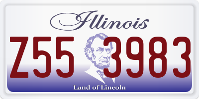 IL license plate Z553983