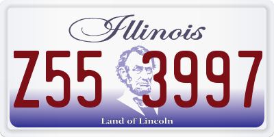IL license plate Z553997