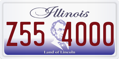 IL license plate Z554000