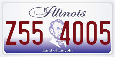 IL license plate Z554005