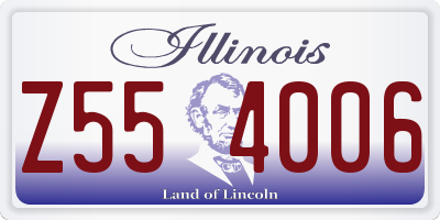 IL license plate Z554006