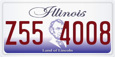 IL license plate Z554008