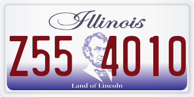 IL license plate Z554010