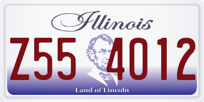 IL license plate Z554012