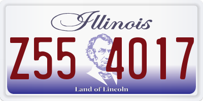 IL license plate Z554017