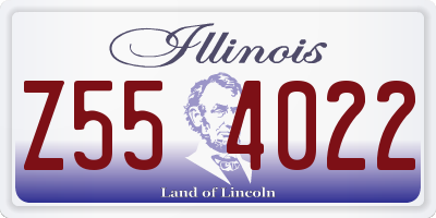 IL license plate Z554022