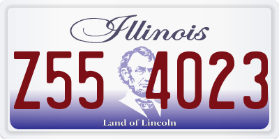 IL license plate Z554023