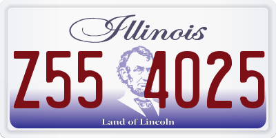 IL license plate Z554025