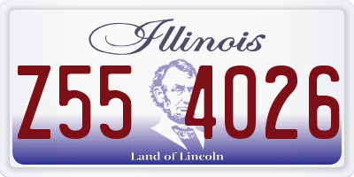 IL license plate Z554026