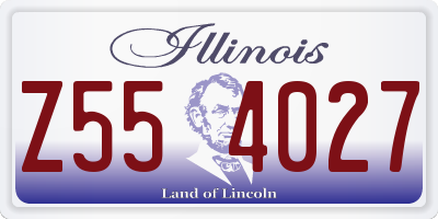 IL license plate Z554027