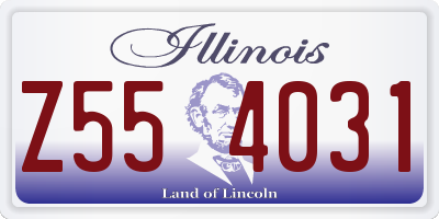 IL license plate Z554031