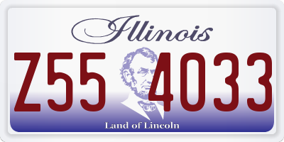 IL license plate Z554033