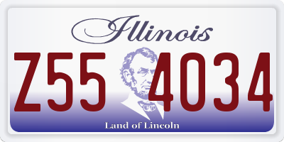 IL license plate Z554034