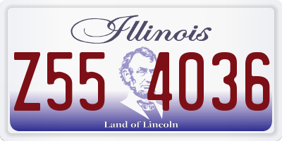 IL license plate Z554036