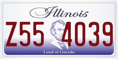 IL license plate Z554039