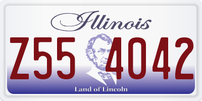 IL license plate Z554042