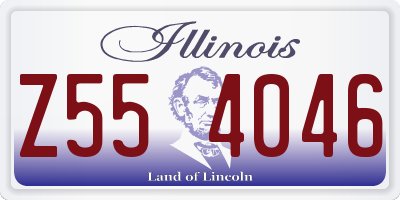 IL license plate Z554046