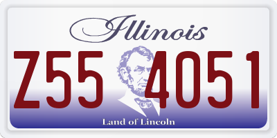IL license plate Z554051