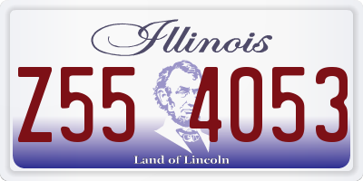 IL license plate Z554053