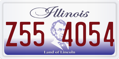IL license plate Z554054