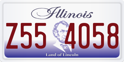 IL license plate Z554058