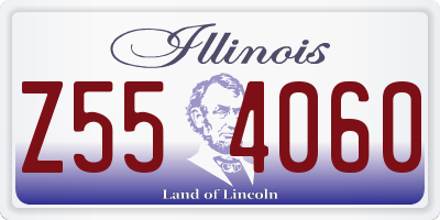 IL license plate Z554060