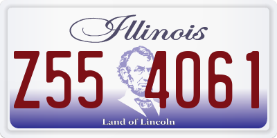 IL license plate Z554061