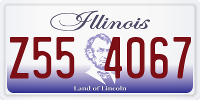 IL license plate Z554067