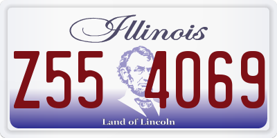 IL license plate Z554069