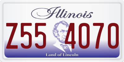 IL license plate Z554070