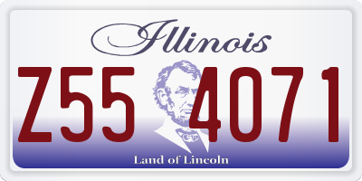 IL license plate Z554071
