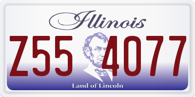 IL license plate Z554077