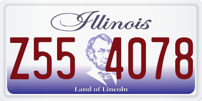 IL license plate Z554078