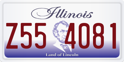 IL license plate Z554081
