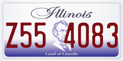 IL license plate Z554083