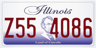 IL license plate Z554086