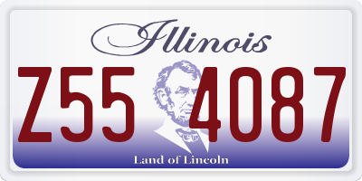 IL license plate Z554087