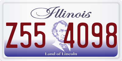 IL license plate Z554098
