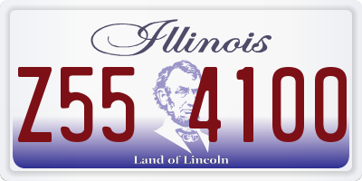 IL license plate Z554100