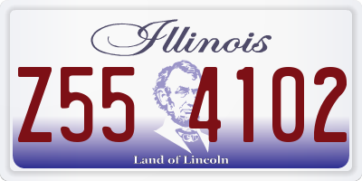IL license plate Z554102