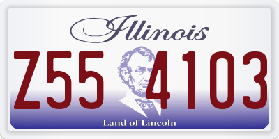 IL license plate Z554103