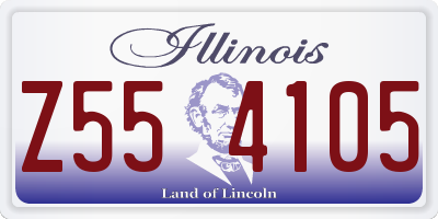 IL license plate Z554105