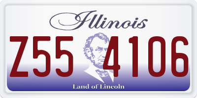 IL license plate Z554106