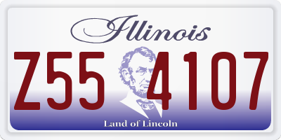 IL license plate Z554107