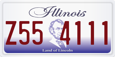IL license plate Z554111