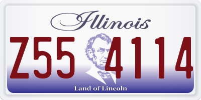 IL license plate Z554114