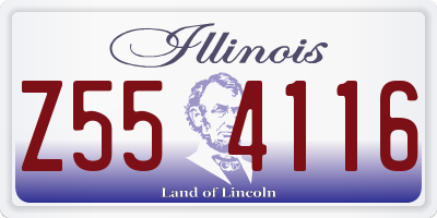 IL license plate Z554116
