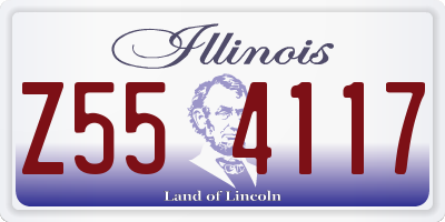 IL license plate Z554117