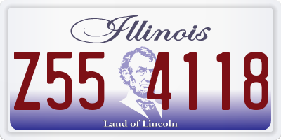 IL license plate Z554118