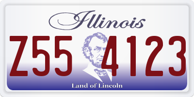 IL license plate Z554123